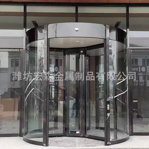 三翼旋转门电子感应自动旋转门玻璃中轴门生产厂家圆弧感应门
